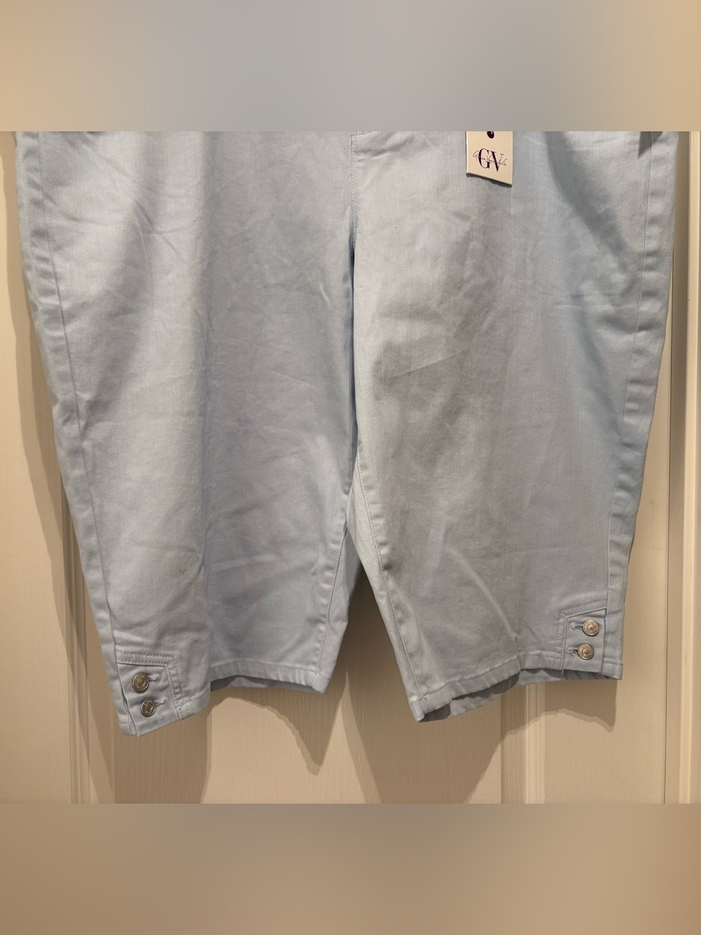 Women’s Gloria Vanderbilt Kaia Skimmer shorts in blue breeze size 24W - Picture 3 of 10